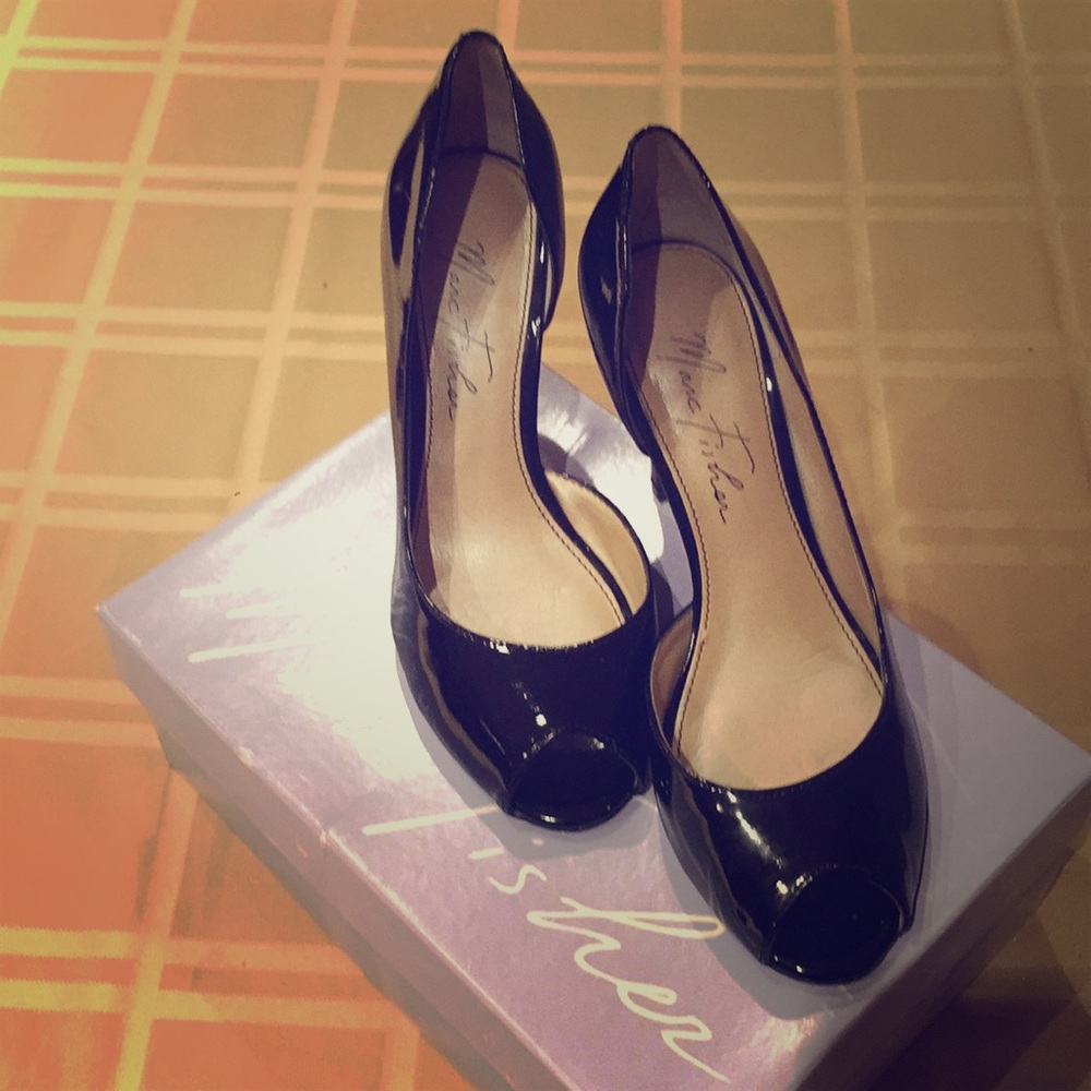 Patent leather pumps